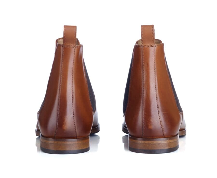 Chelsea boots cuir homme Cognac patiné - BERGAME PATIN