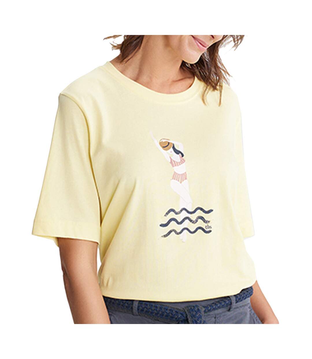 T-shirt Jaune Femme TBS Emely