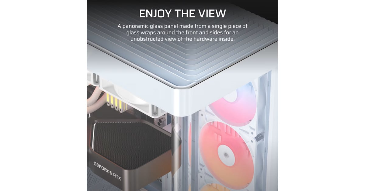 CorsairFRAME 4500X RS-R ARGB midi tower behuizing  (Wit | 2x USB-A | 1x USB-C | Tempered Glass)