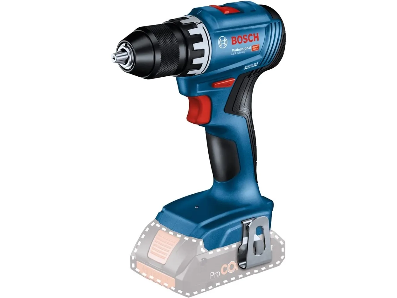 Bosch BORE-/SKRUEMASKINE GSR 18V-45 2X3,0AH LB - SOLO