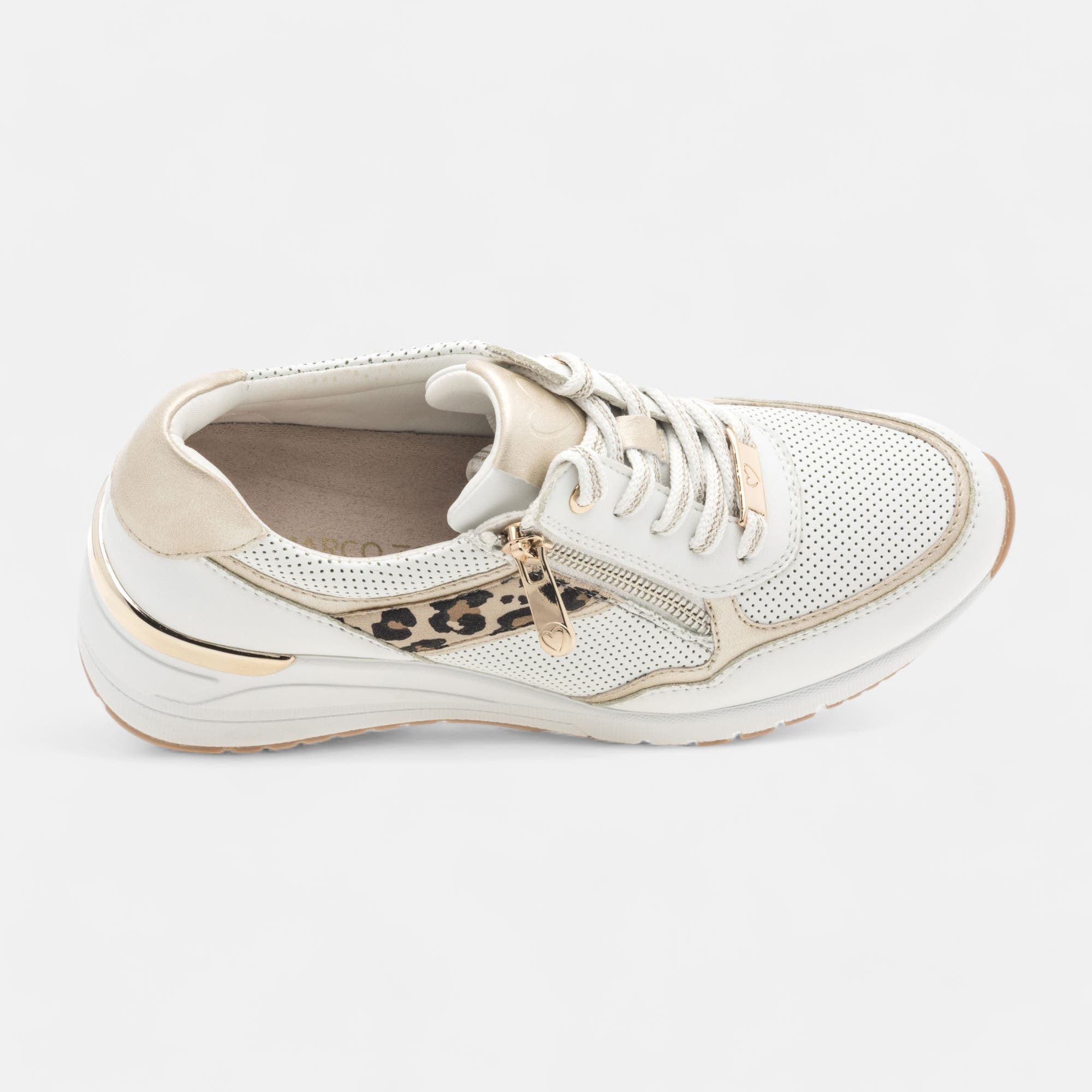 Baskets basses à talon compensé Femme blanc