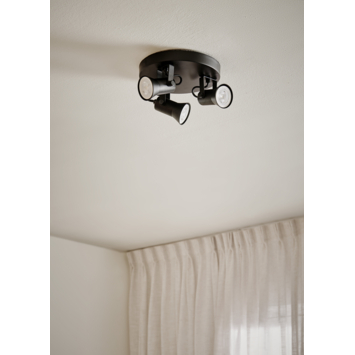 KARWEI spot Mic mat zwart 3-lichts