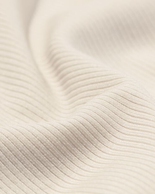 slip taille haute femme micro côtelé blanc cassé