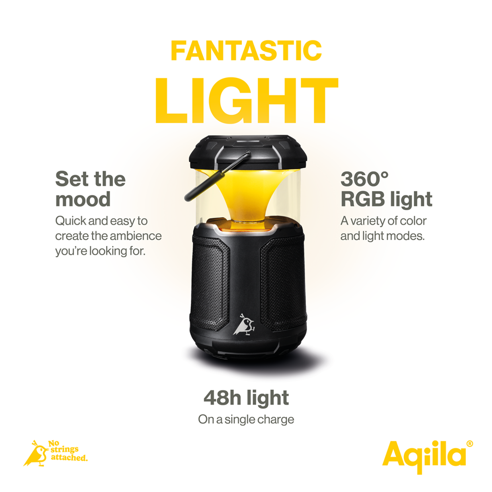 Aqiila - Soundbird B10 - Dæmpbar LED lampe med højttalere