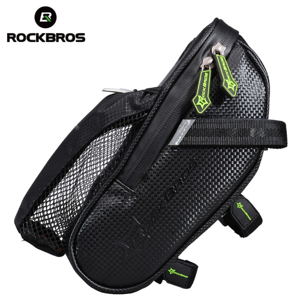(2L) Wasserabweisende Universal Gravel Bike Satteltasche mit Trinkflaschen Halterung für das Fahrrad Velo - Schwarz