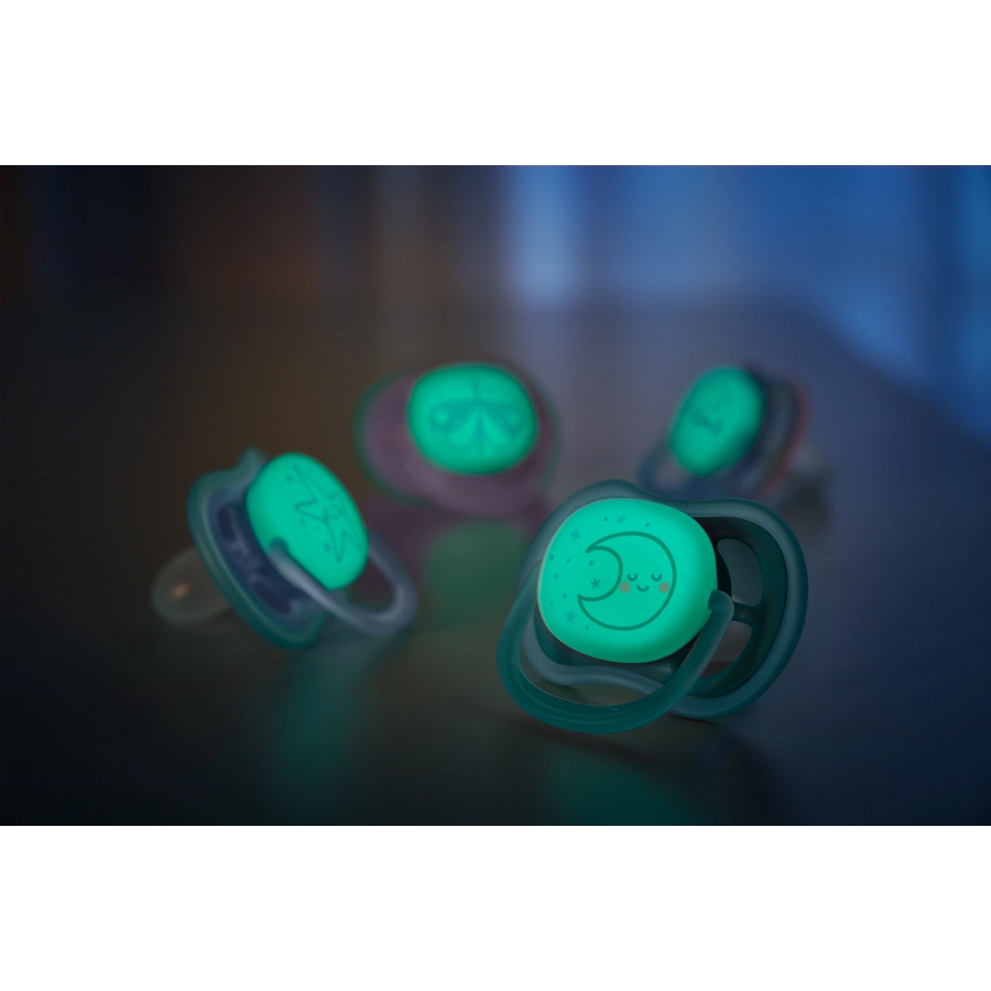 Philips Avent Nachtschnuller ultra air SCF37613 6-18 Monate 4 Stück grün