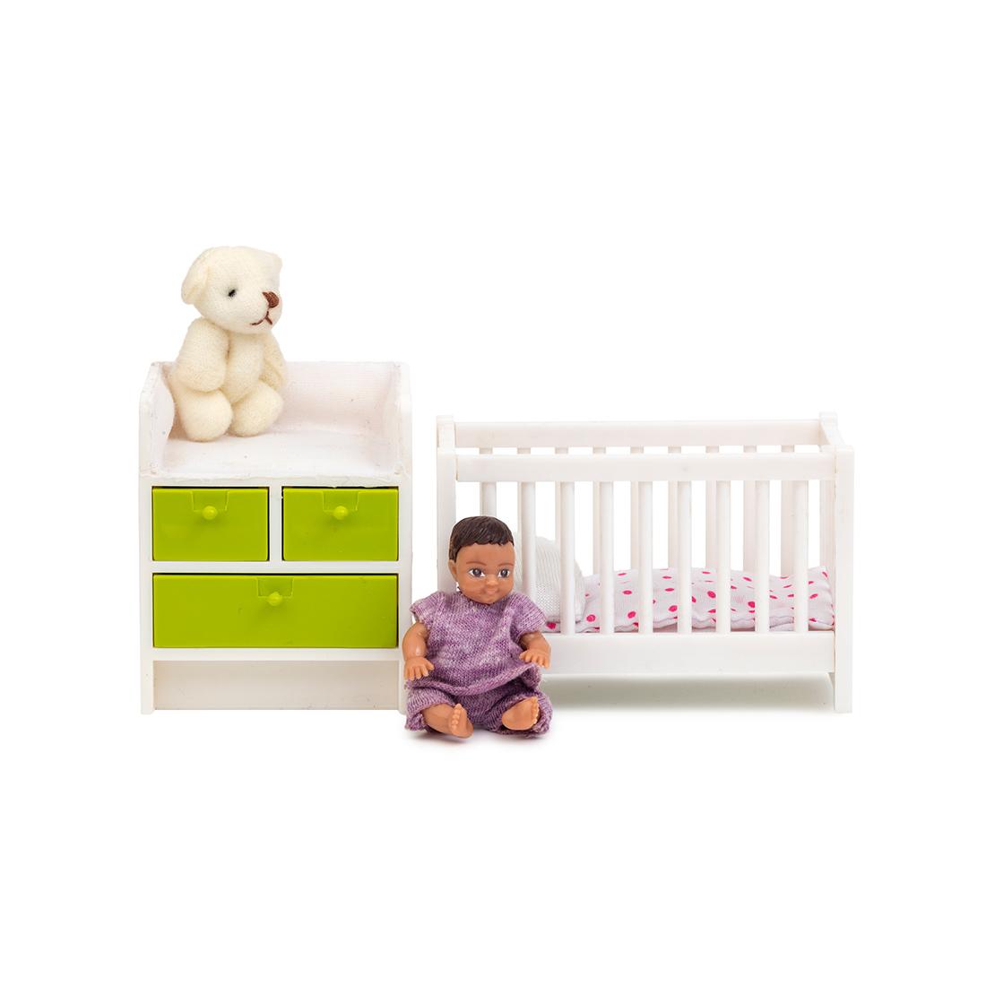 LUNDBY Puppenhauszubehör Babyzimmer Set
