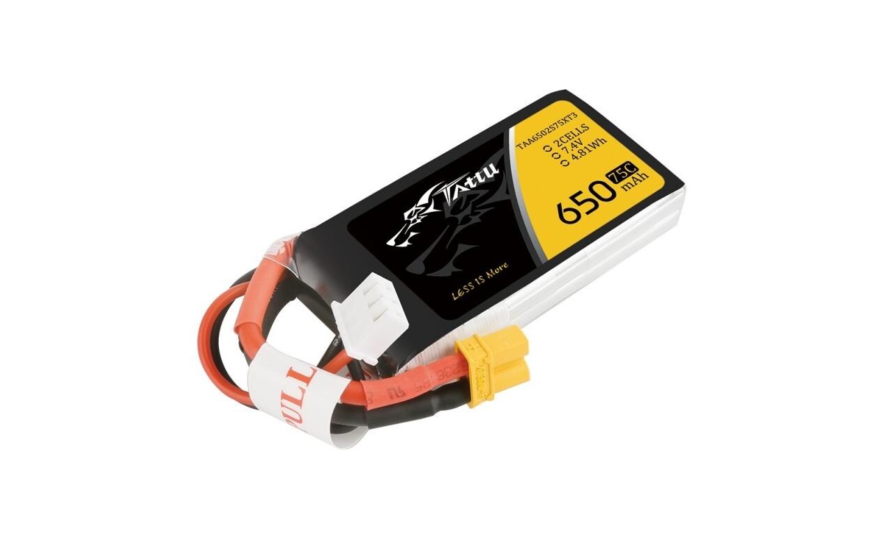 RC-Akku LiPo 650 mAh 7.4 V 75C2S LiPo Akku für Multikopter mit XT30 Stecker