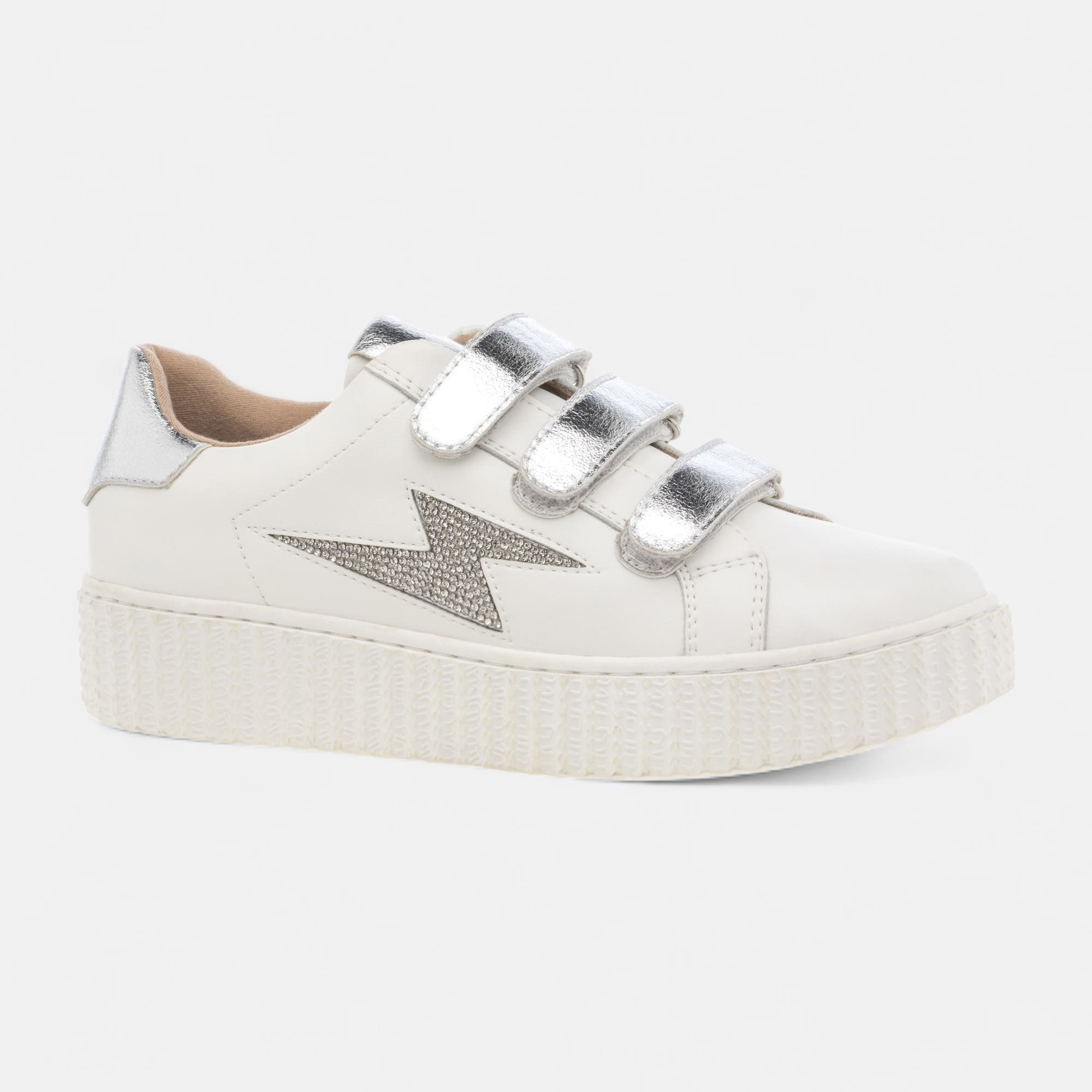 Baskets basses Femme argent