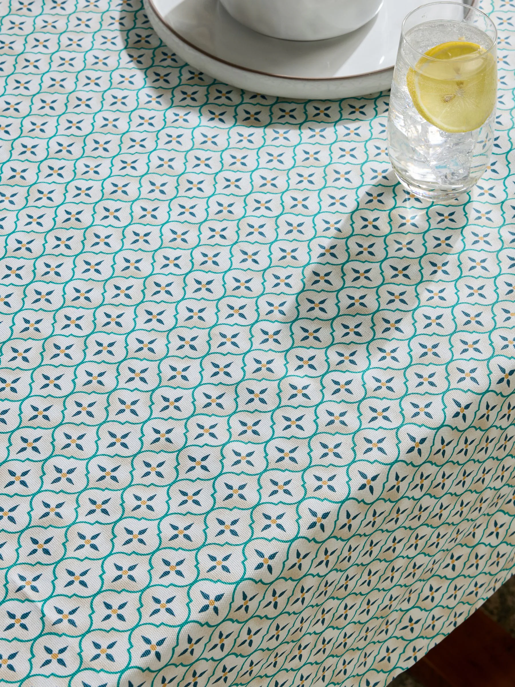 Mediterranean Tile Wipe Clean Tablecloth