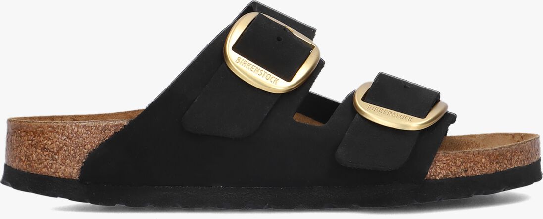 BIRKENSTOCK zwarte birkenstock slippers arizona big buckle