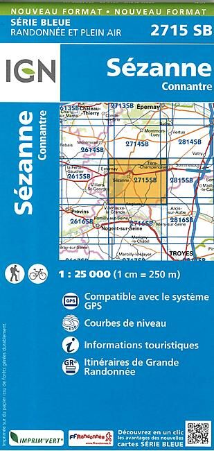 IGN - 2715 SB SEZANNE CONNANTRE 1 25 000