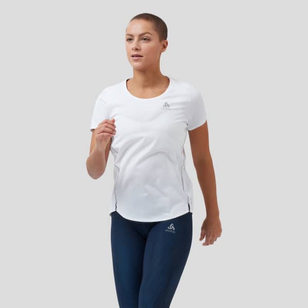 T-shirt running ODLO CREW NECK S/S ZEROWEIGHT CHILL-TEC W WHITE