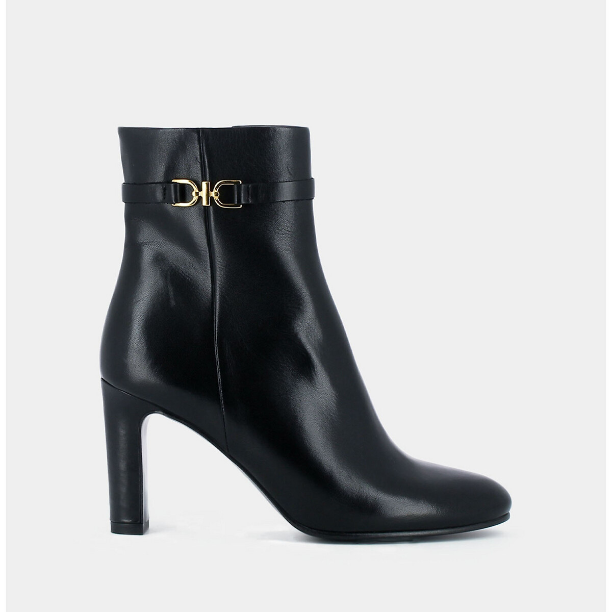 JONAK<br>Botas de tornozelo de couro com salto, Defae