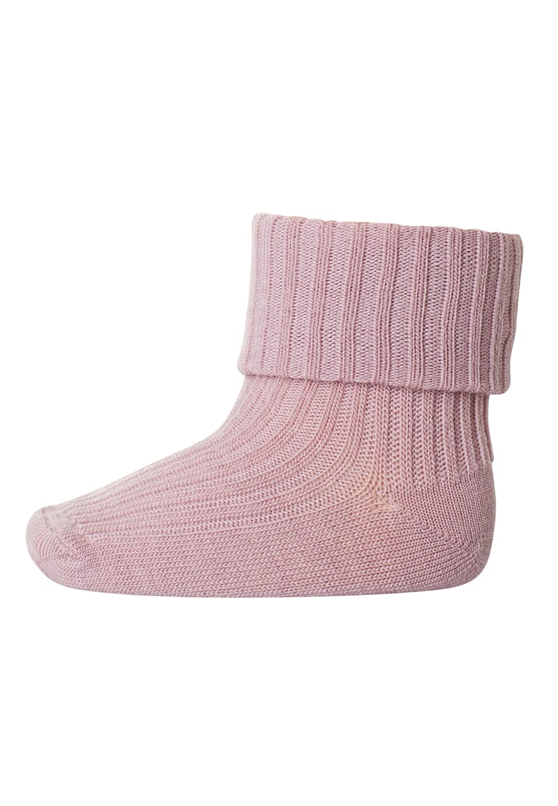 Ankle Wool Rib Turn Down wood rose - MP - Rumpetroll