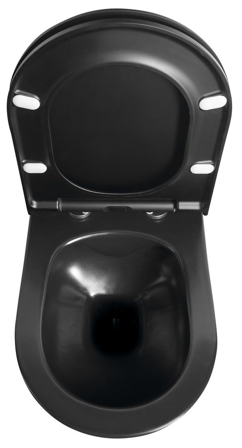Sapho Avva randloos toilet zwart mat