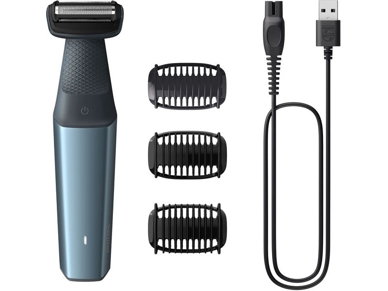 Philips Körperrasierer Bodygroom Series 3000 BG3027/05 Wasserfester Trimmer für Körper und Intimbereich