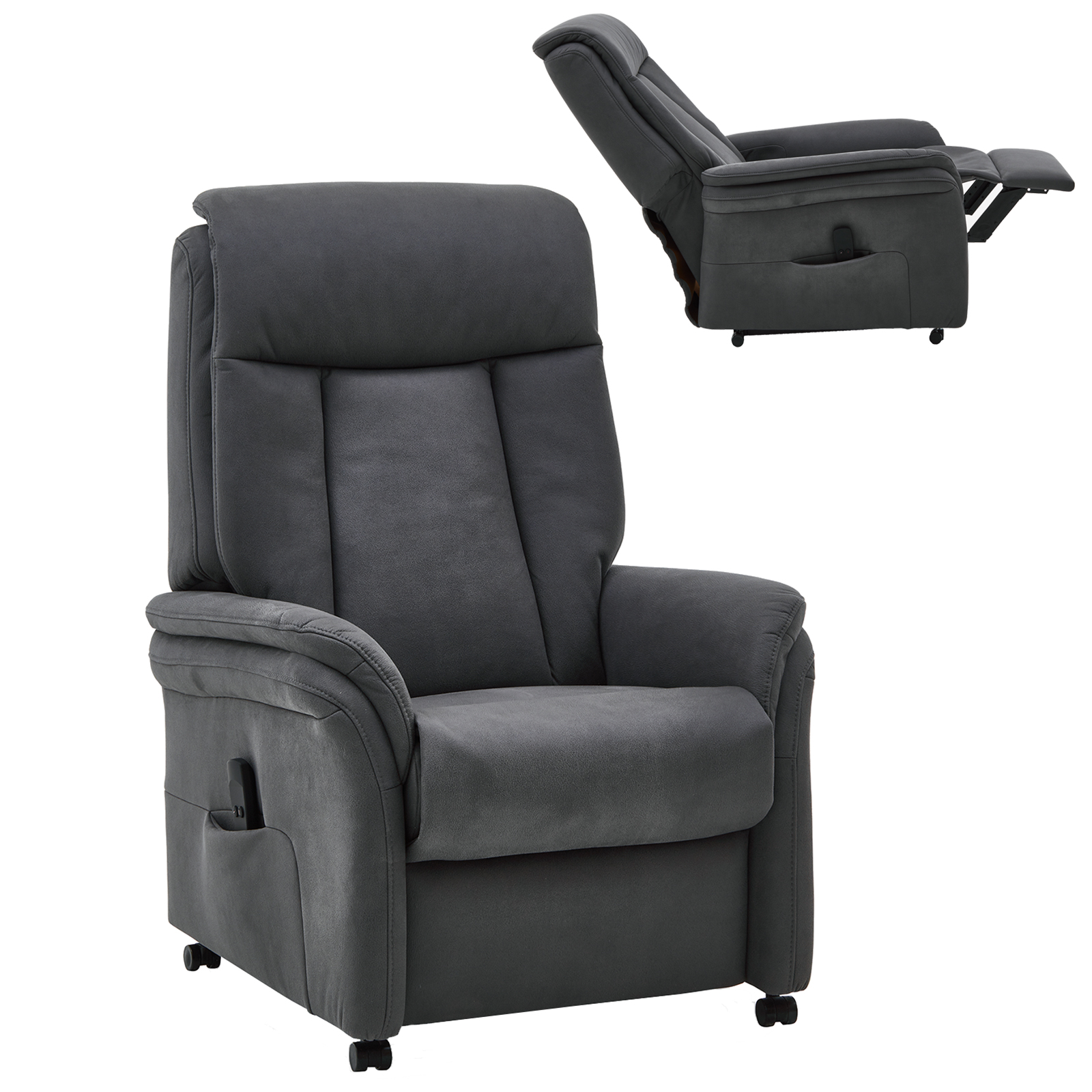 Relaxsessel - anthrazit - mit E-Motor - small