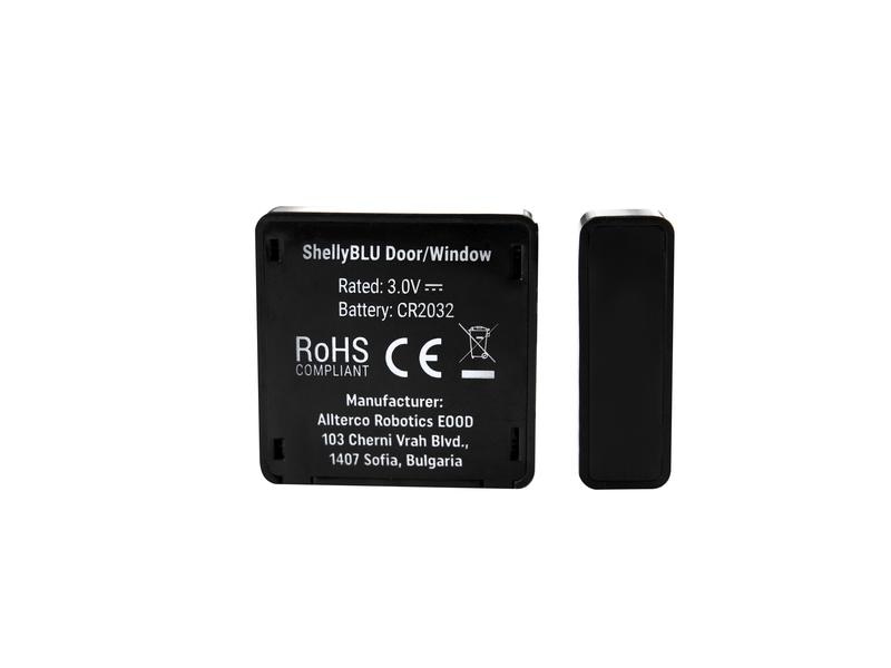 Shelly Funk-Fenster- und Türkontakt BLU Door / Window, Schw Tür- und Fenstersensor mit Magnetkontakt, Helligkeits- und Neigungssensor