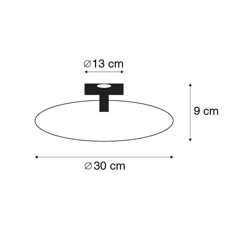 Oosterse plafondlamp goud rond - Konge