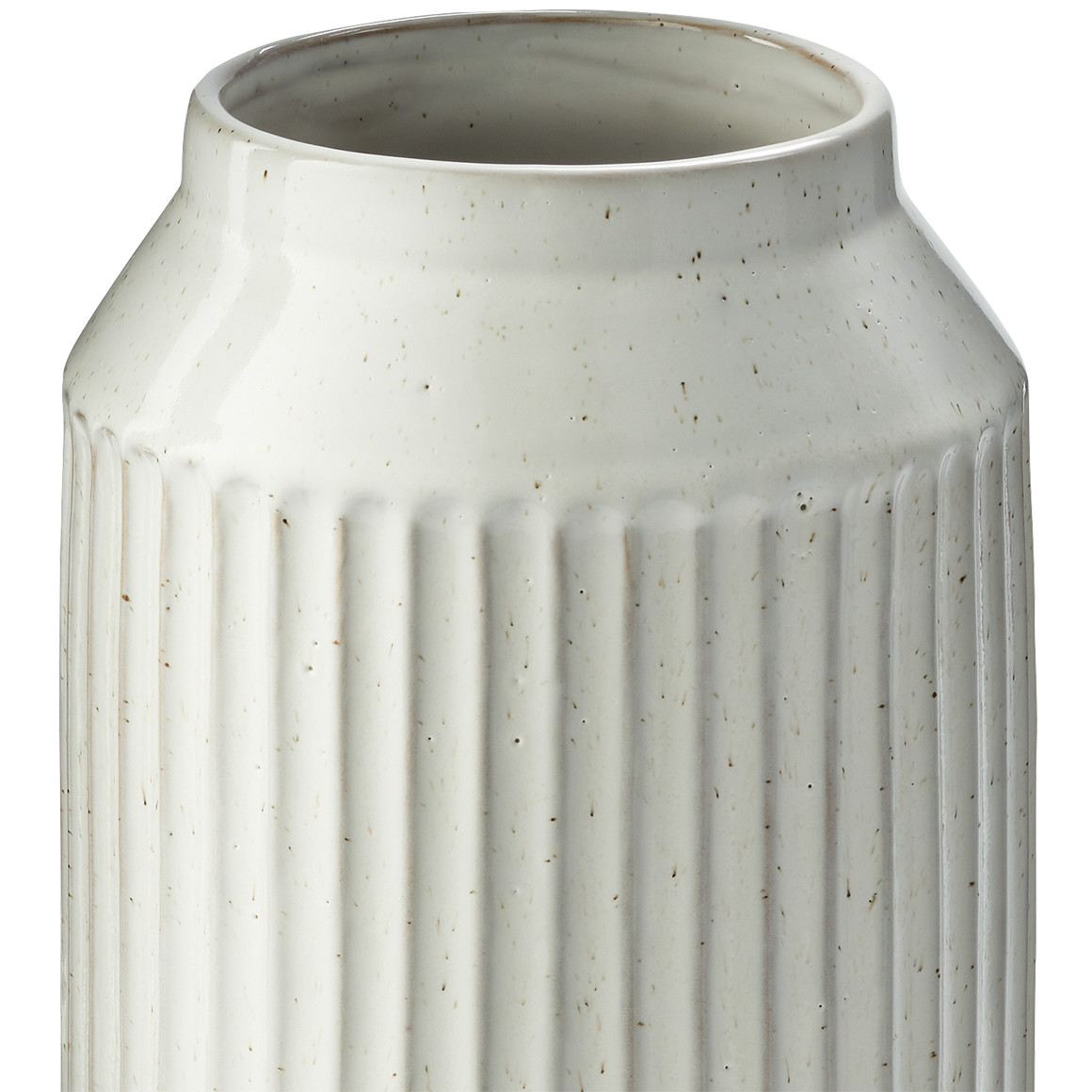 My Home Vase in Riffel-Optik weiss
