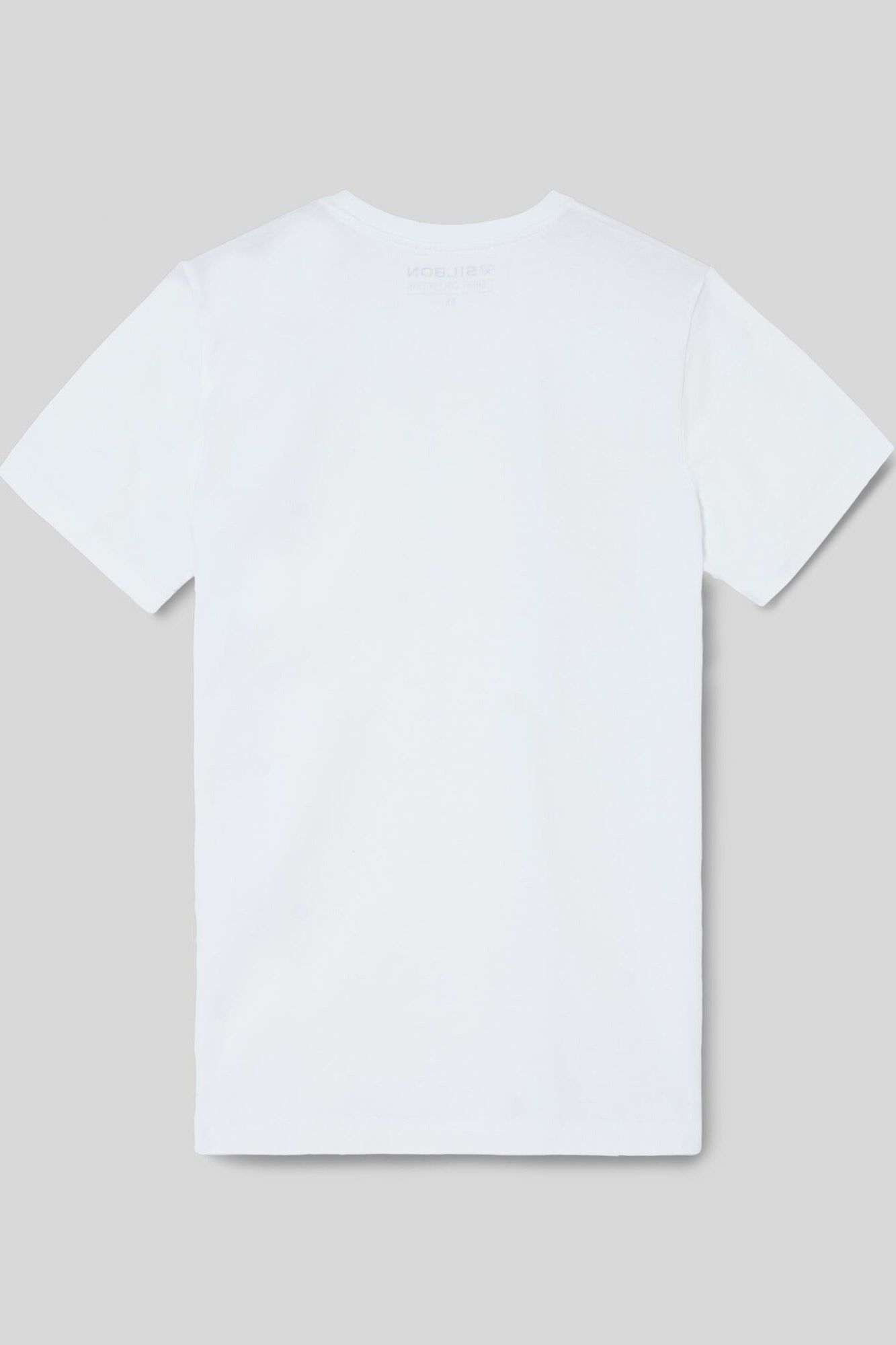 Camiseta branca lisa com estampa de mini-raquete - Branca