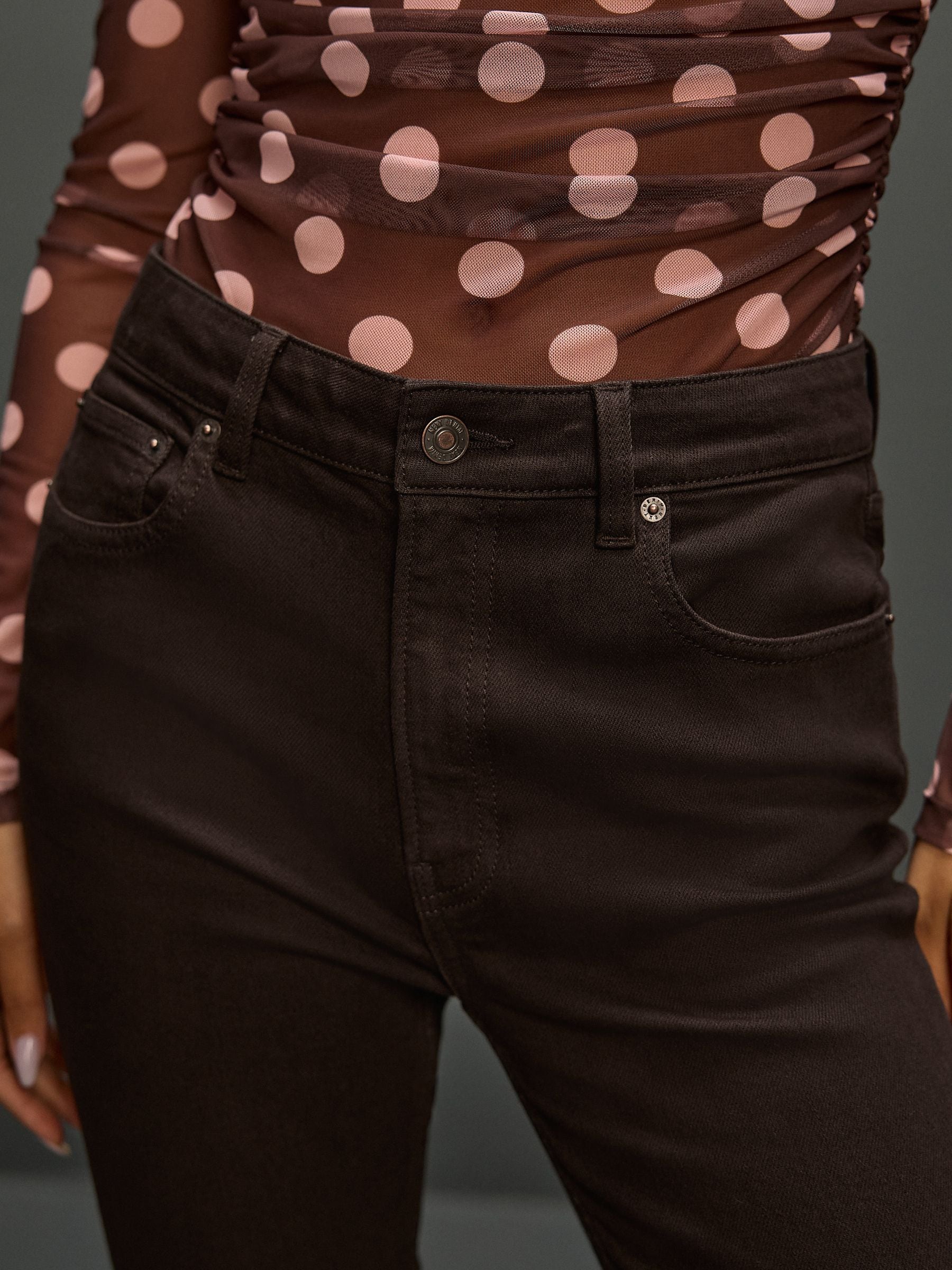 Chocoladebruin - Authentieke relaxed skinny jeans