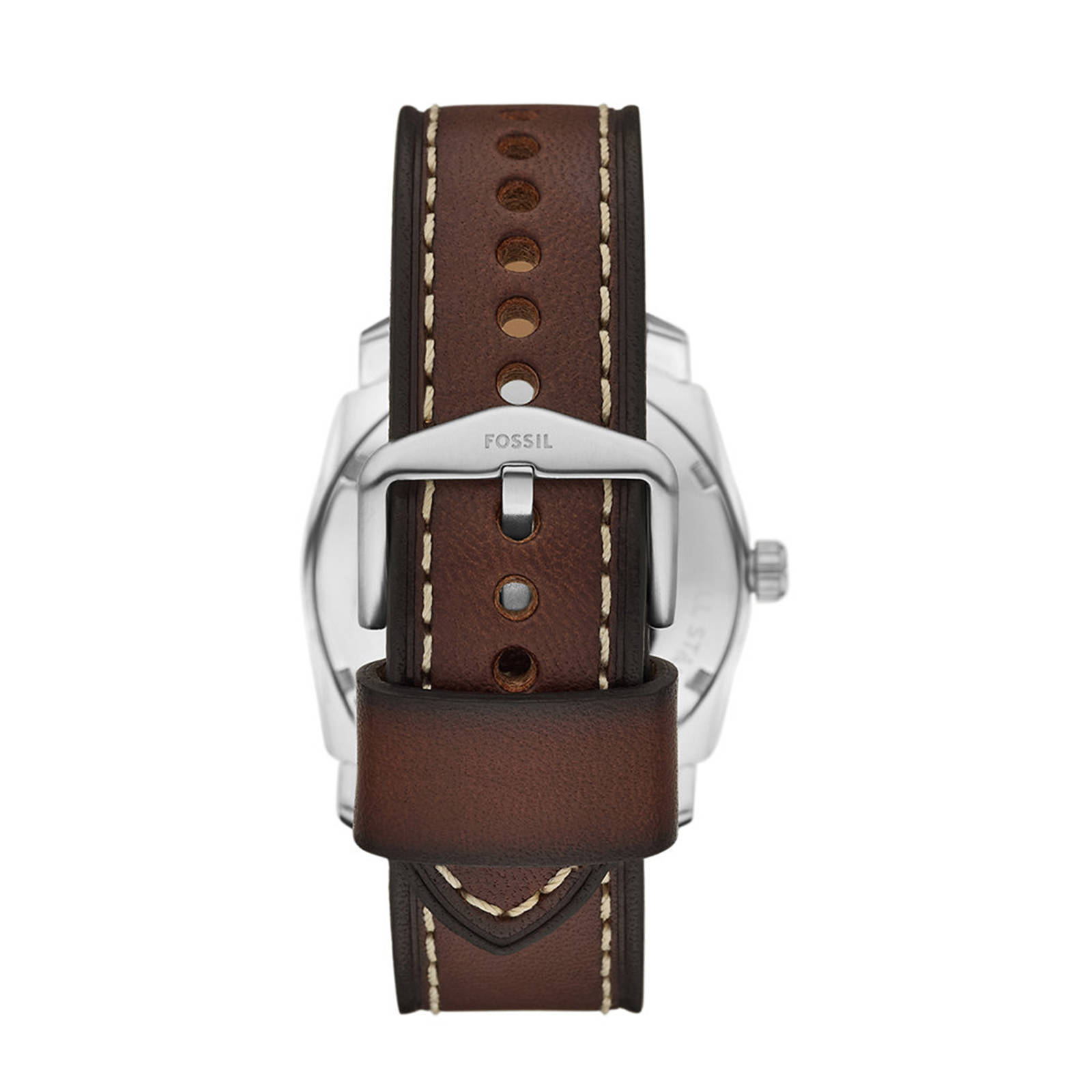 Fossil horloge + armband FS6081SET Machine zilverkleurig
