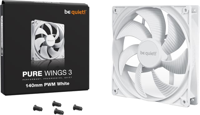 be quiet! PURE WINGS 3 140mm PWM blæser (hvid)