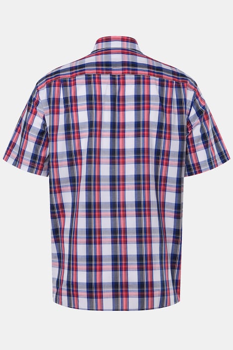 Boston Park Karohemd, Halbarm, Buttondown-Kragen, Comfort Fit, bis 8 XL