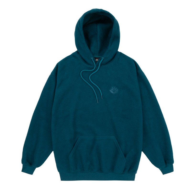 SWEAT À CAPUCHE À ÉCUSSONS - BLEU PÉTROLE