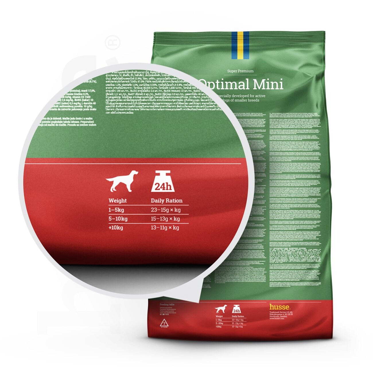 husse Optimal Mini Huhn & Reis 2 kg