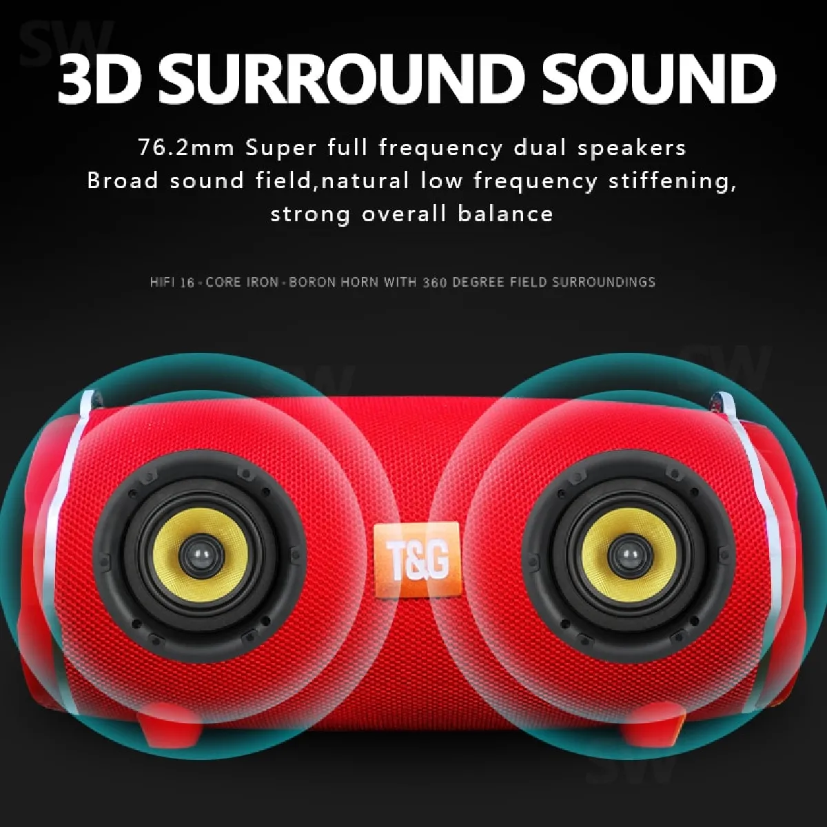 Universal Haut-parleur Bluetooth étanche - Rouge