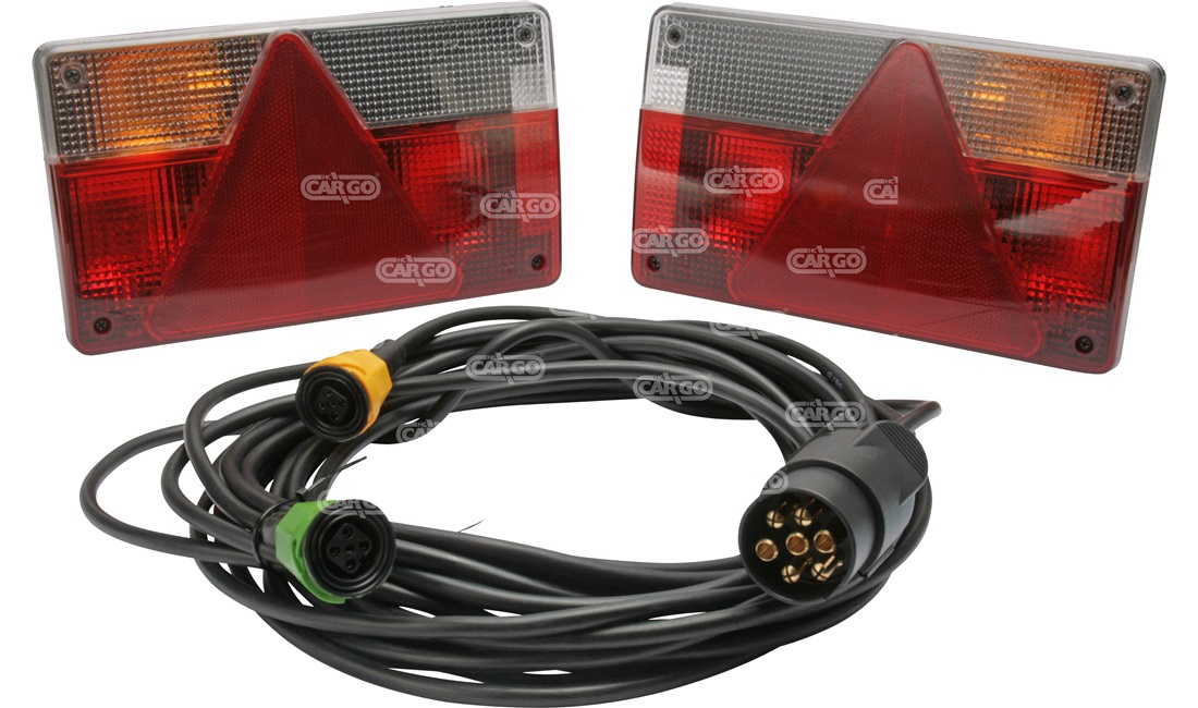 Trailerlygtesæt m 2 x 5m kabel
