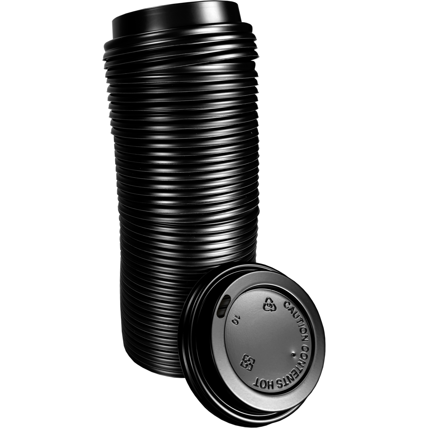Deksel, PS, rond, Ø80mm, zwart