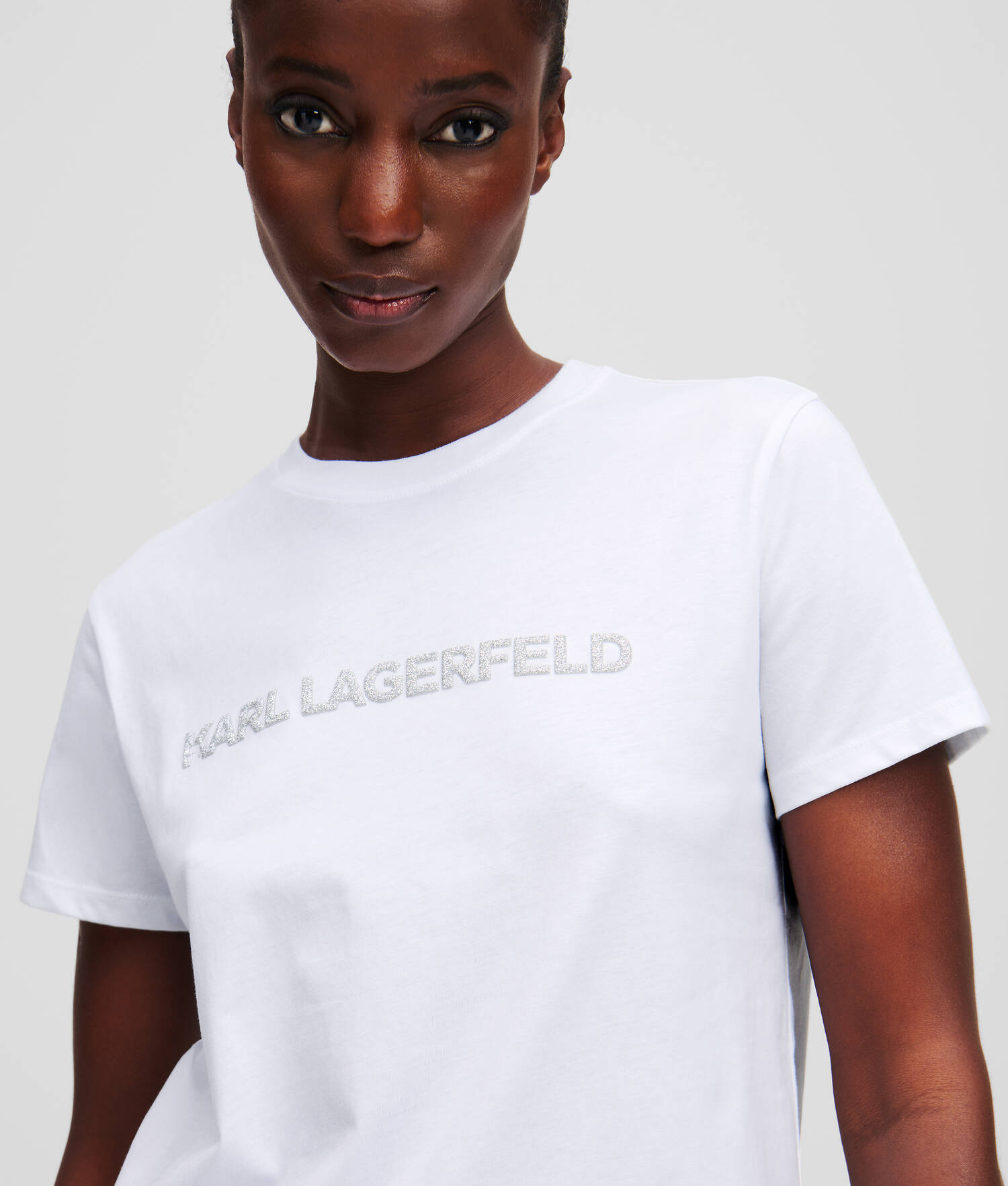 T-SHIRT À LOGO PAILLETTÉ KARL