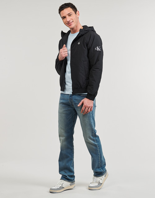 Calvin Klein Jeans - HOODED PADDED HARRINGTON - Noir