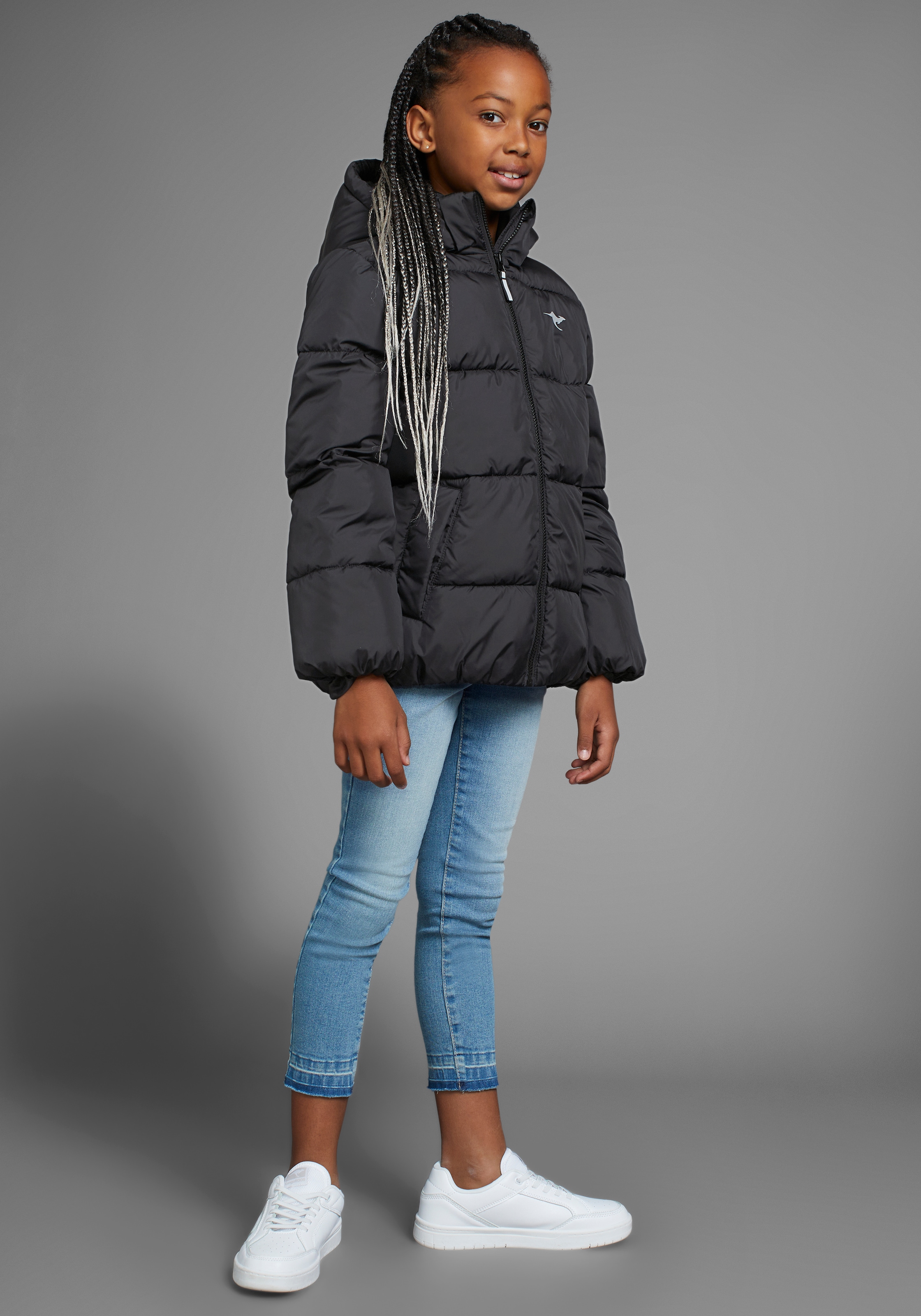 KangaROOS Winterjacke »Outdoor Steppjacke für Mädchen« mitKapuze Steppjacke mit reflektierenden Details