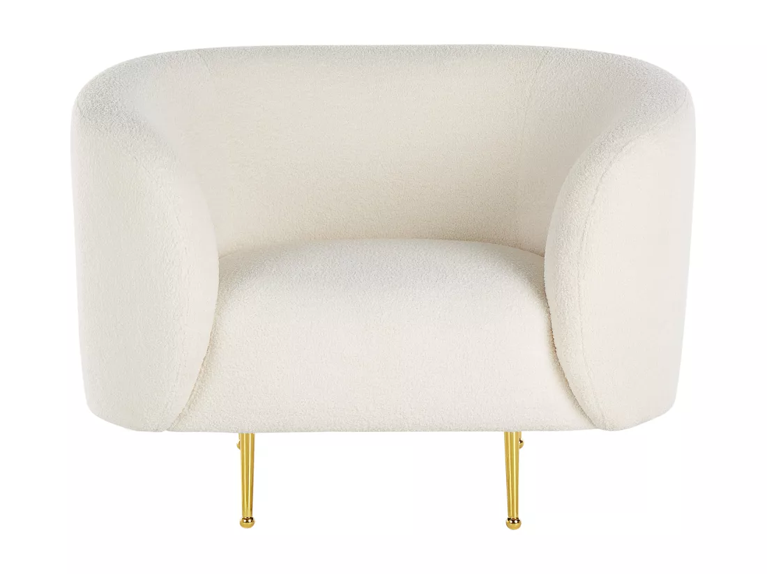 Fauteuil LOEN Bouclé Blanc