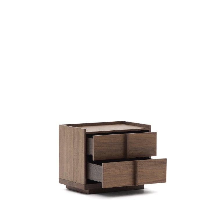 Kave Home Onix nachtkastje 60x59 walnoot