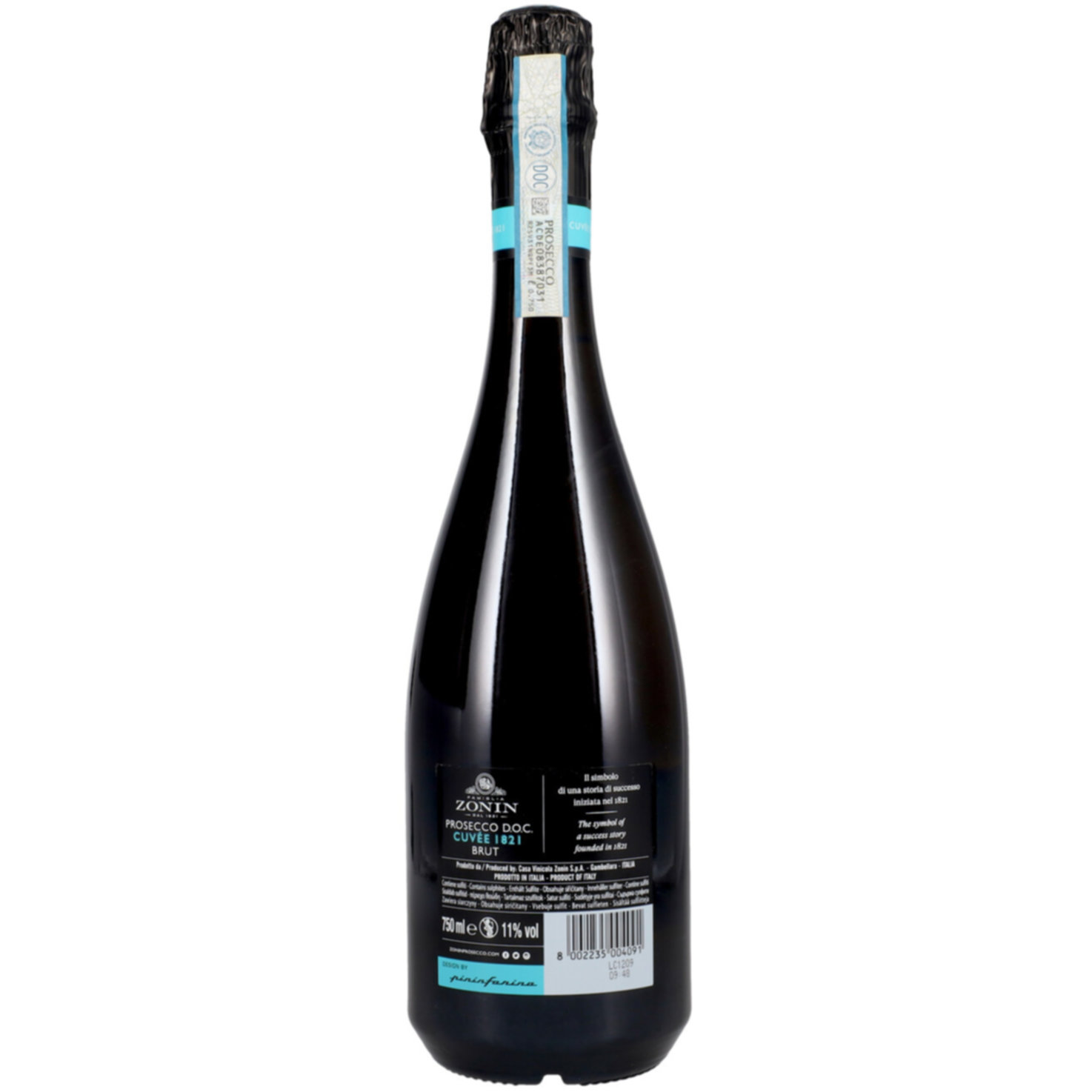 Prosecco DOC Cuvée 1821 Brut Zonin Spa -75cl