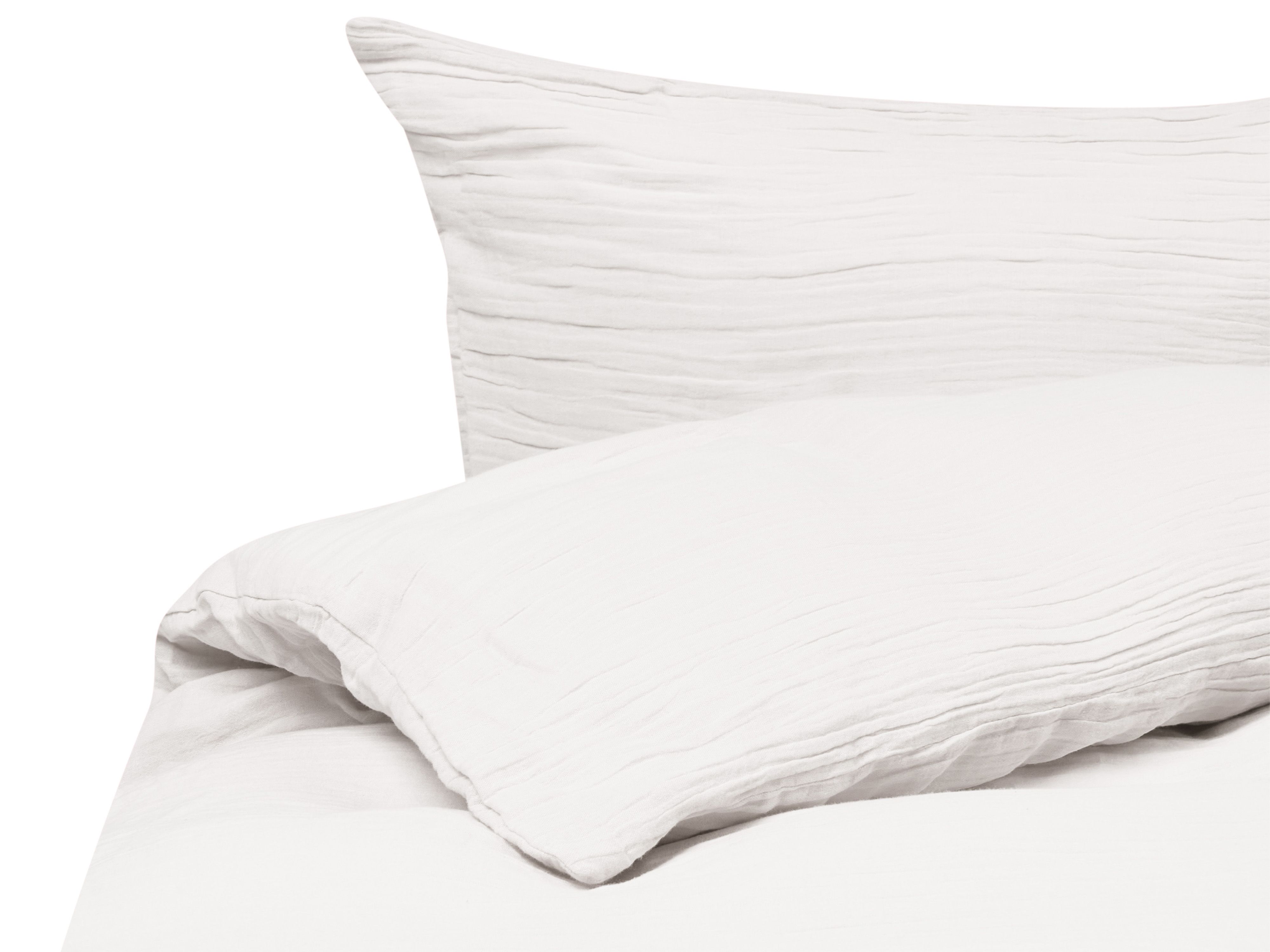Dekbedovertrekset SUMNER Mousseline 220 x 240 cm Gebroken wit