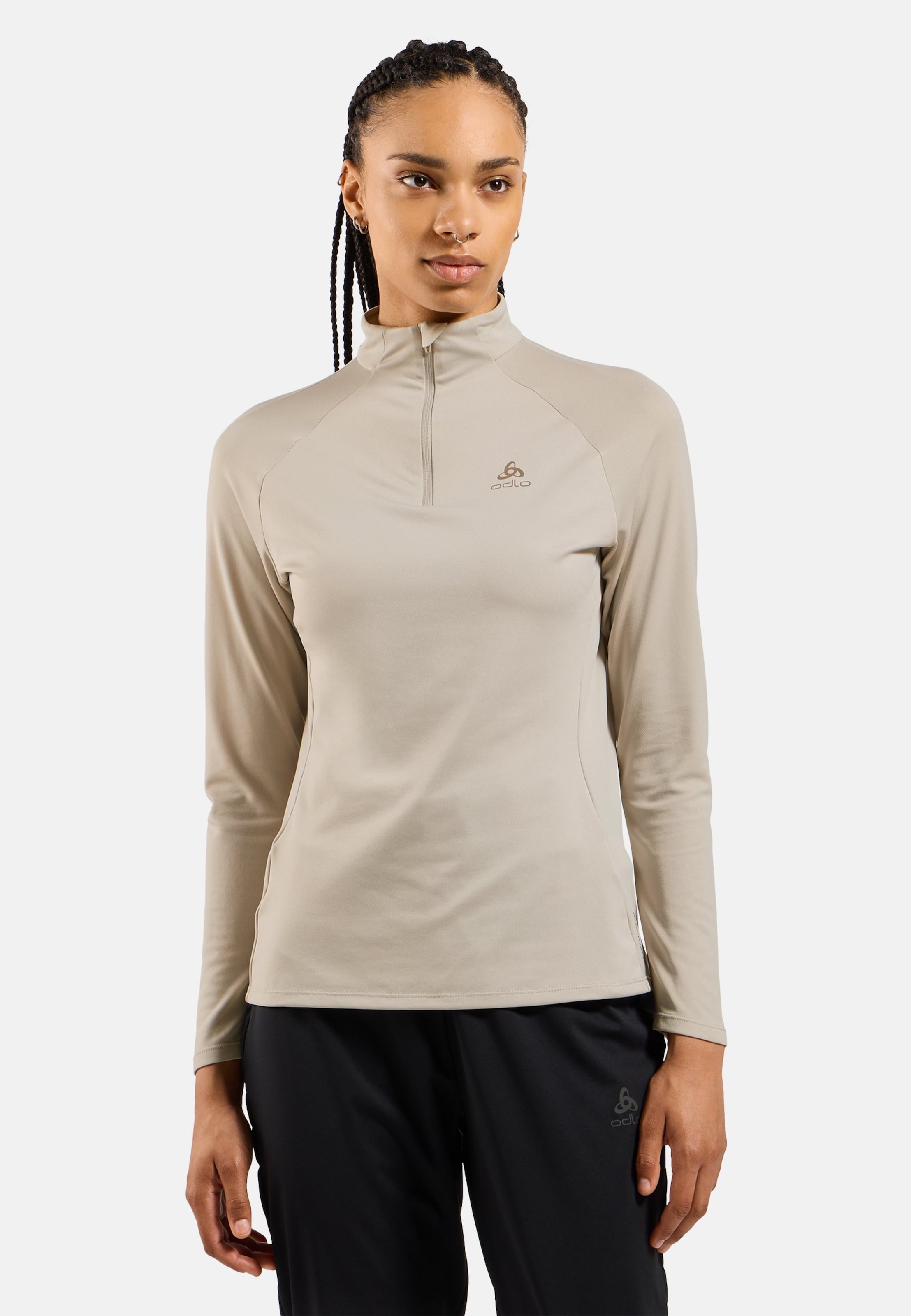 Essentials Ceramiwarm Mid Layer mit Halbreissverschluss in silver cloud