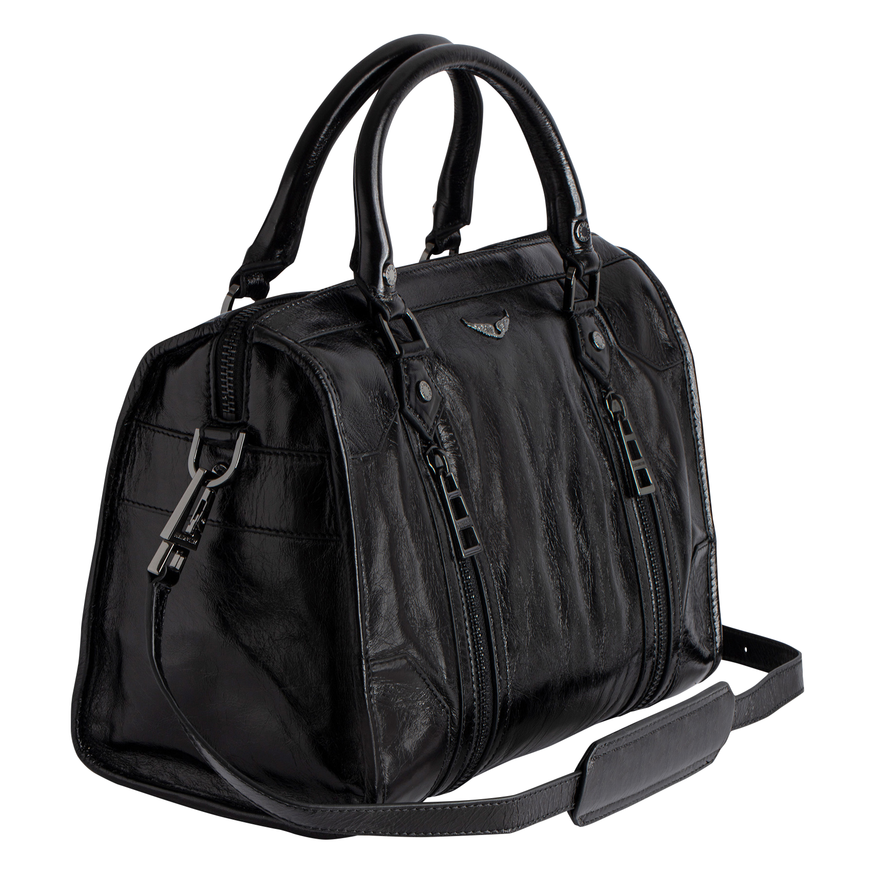 SUNNY MEDIUM 2 - Sac porté main en cuir | Noir