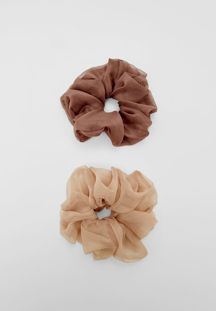 Conjunto de 2 scrunchies grandes