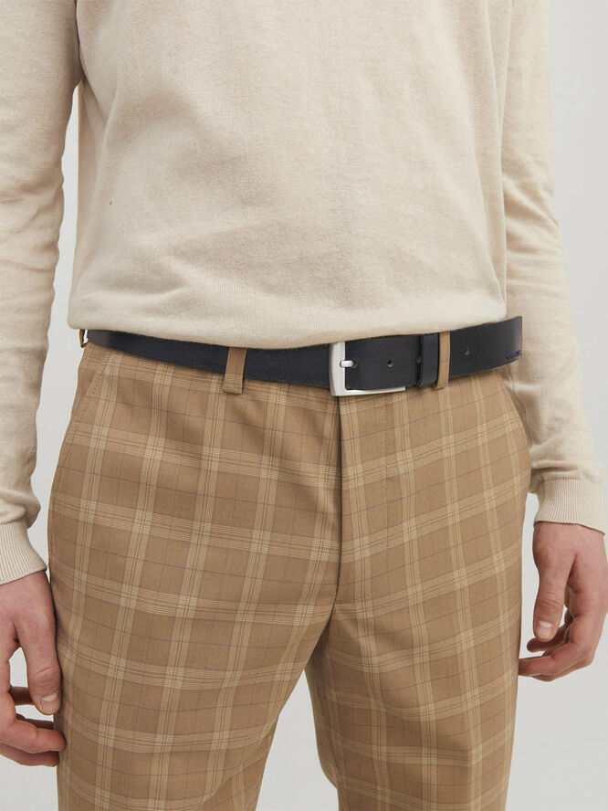 Jack & Jones JACSTOCKHOLM LEATHER BELT NOOS Sort
