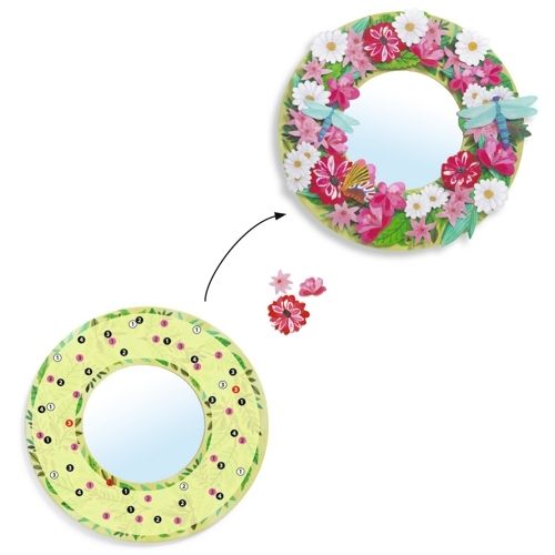 Djeco knutselset diy bloemenspiegels
