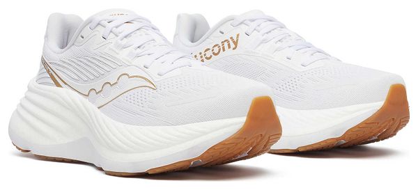 Chaussures Running Saucony Hurricane 24 Blanc/Or Femme