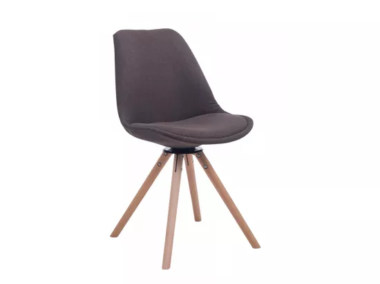 Chaise de conférence - Tissu & Bois - Gris foncé - Troyes