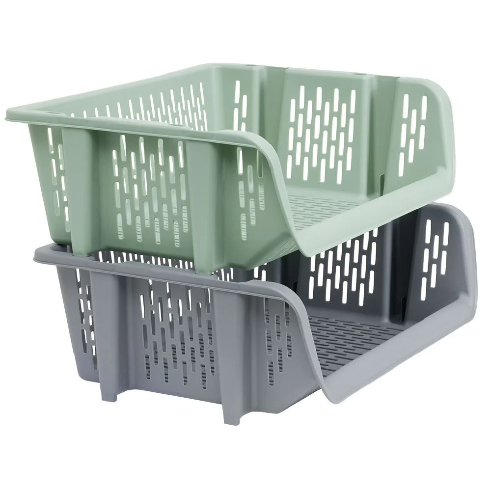 Bac superposable large en plastique 39x30,5xH13cm